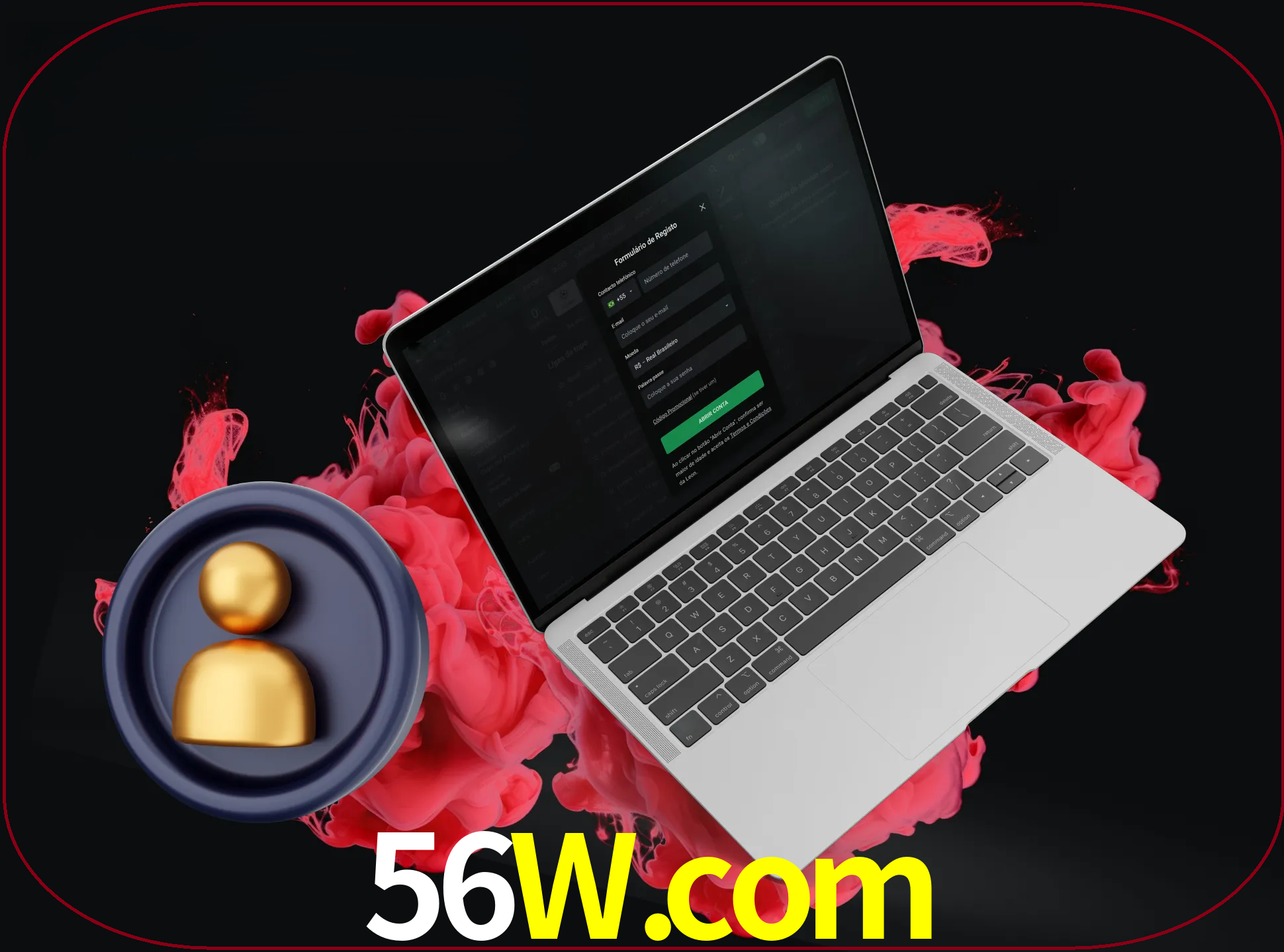 No cabeçalho do site 56w, clique no botão que o levará a um formulário especial onde terá de introduzir as suas informações actuais.