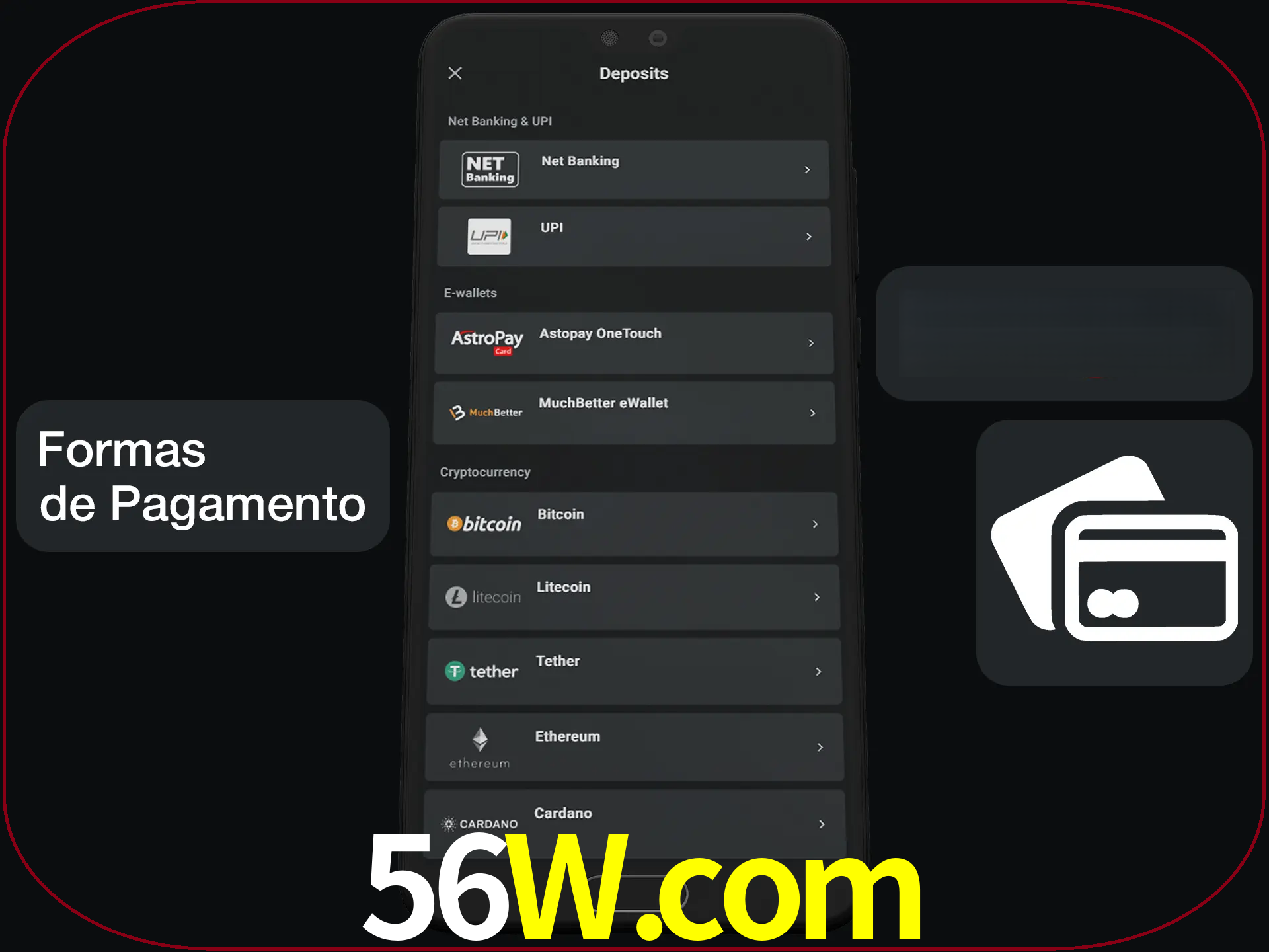 Escolha a forma de pagamento de sua preferência.